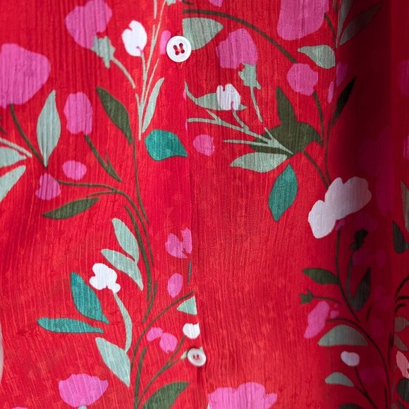 Zara floral wrap midi dress with 3/4 sleeves - Picture 10 of 16